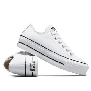 Converse Women’s Chuck Taylor All Star Lift Low-Top Platform Sneakers White 8